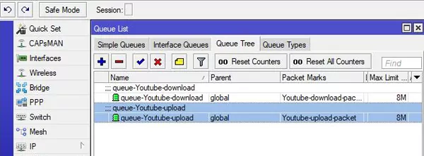 Limiteer YouTube data verkeer