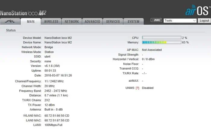 ubiquiti airos firmware upgrade