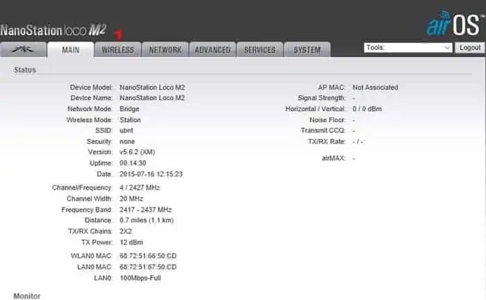 Ubiquiti nanostation loco M2 setup