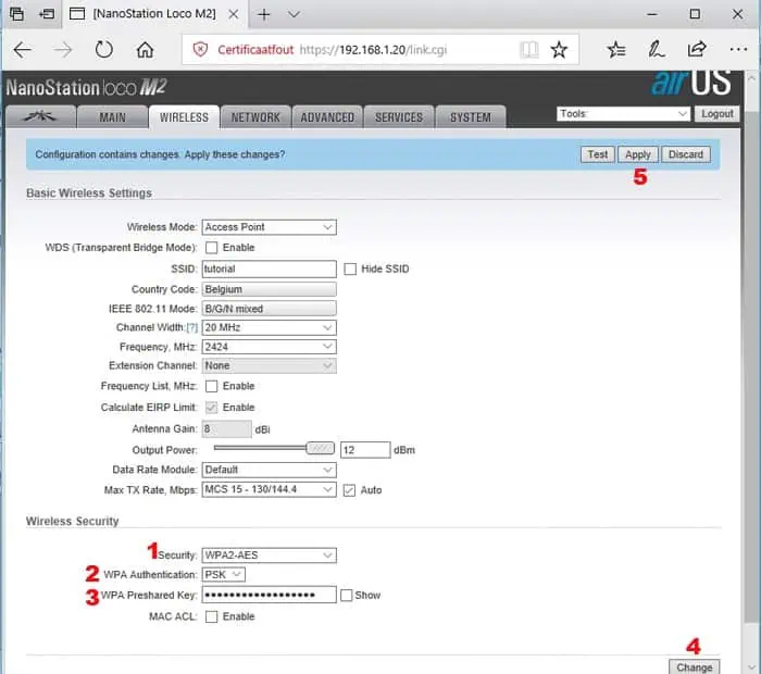 Ubiquiti nanostation loco M2 setup