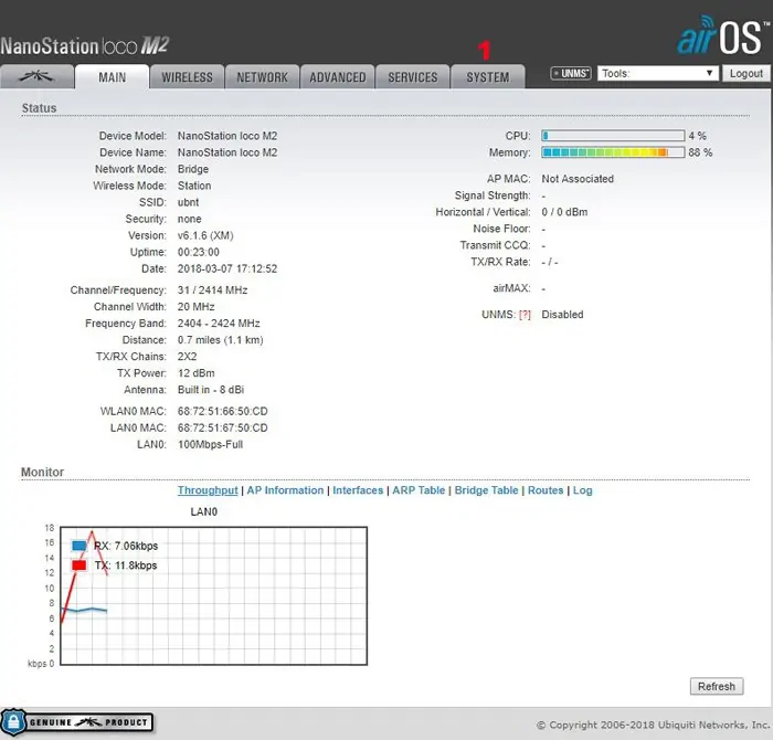 ubiquiti nanostation verbinden met hotspot