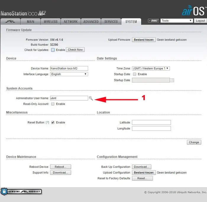 ubiquiti nanostation verbinden met hotspot