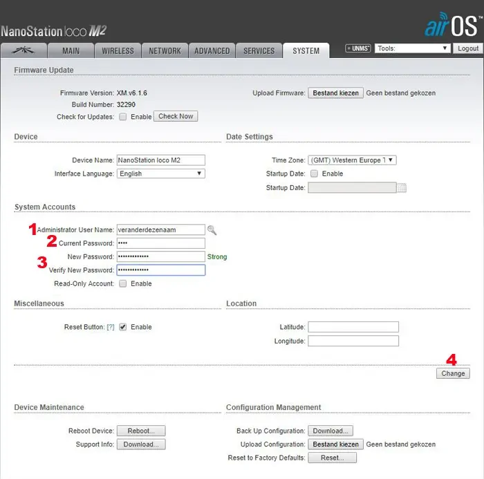 ubiquiti nanostation verbinden met hotspot