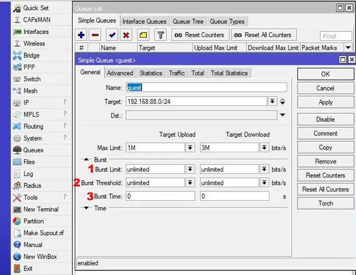 mikrotik queues, mikrotik traffic shaping