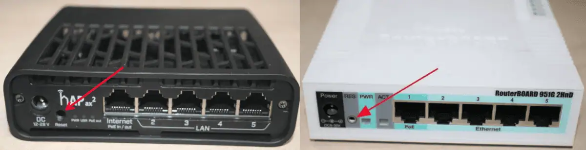 mikrotik herinstellen