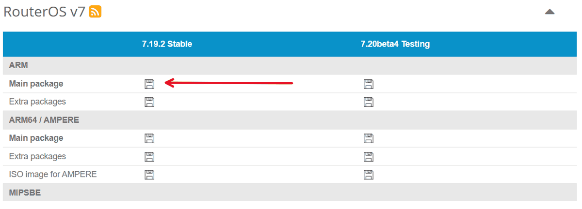 mikrotik download packages Mikrotik netinstall