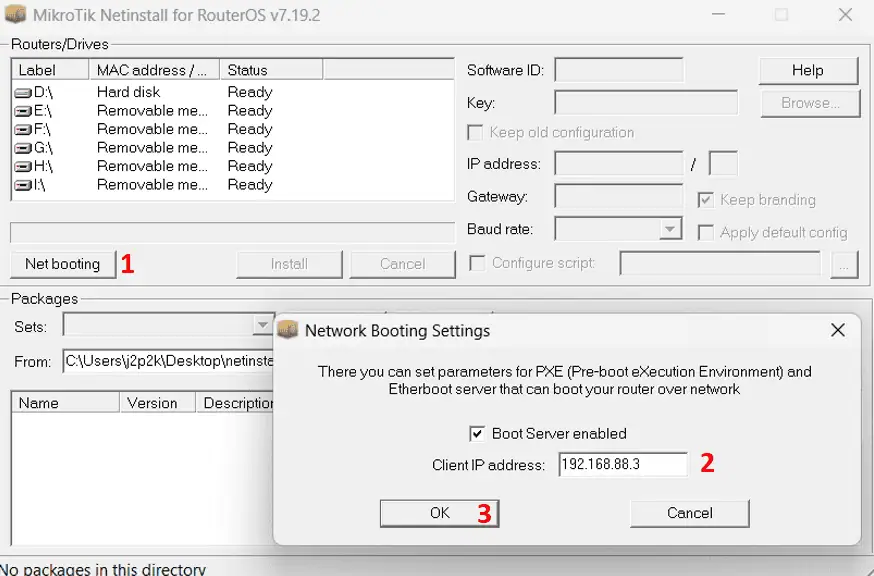 netbooting 1 Mikrotik netbooting setup